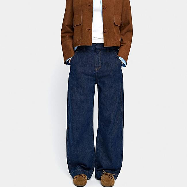 Vaqueros rectos y anchos