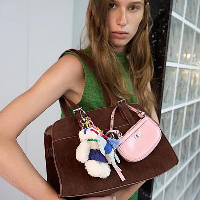 Bolso efecto ante marrón