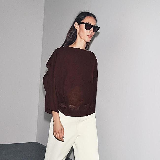 Jersey de punto fino con capa