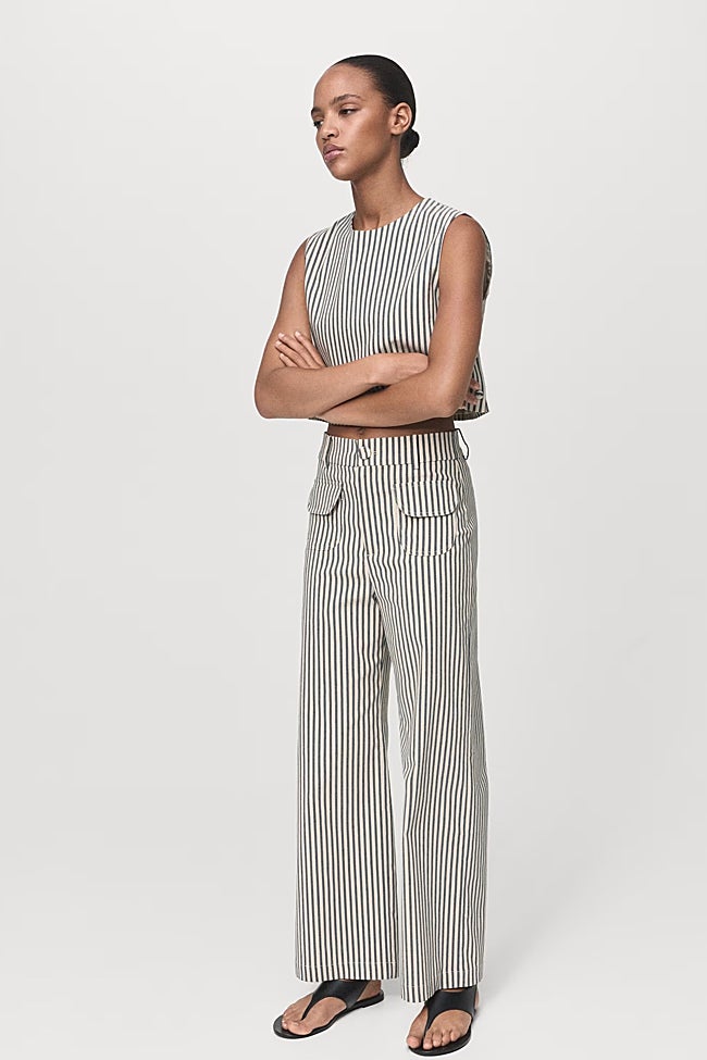 Pantalón de rayas de Mango (39,99 euros)