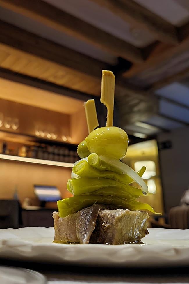 La gilda XXL de Tragabuches, deliciosa además de grande.