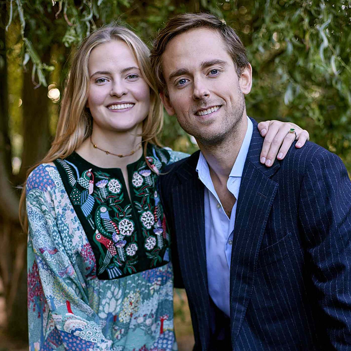 María Carolina y Leopoldo Maduro Vollmer en su foto de compromiso.