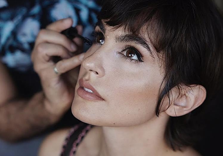 Verónica Echegui, fotografiada durante el último Festival de Málaga, en una sesión de maquillaje.