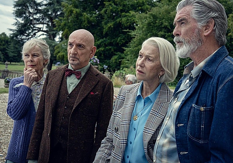 Ben Kingsley, Helen Mirren y Pierce Brosnan, tres de los protagonistas de El club del crimen de los jueves.