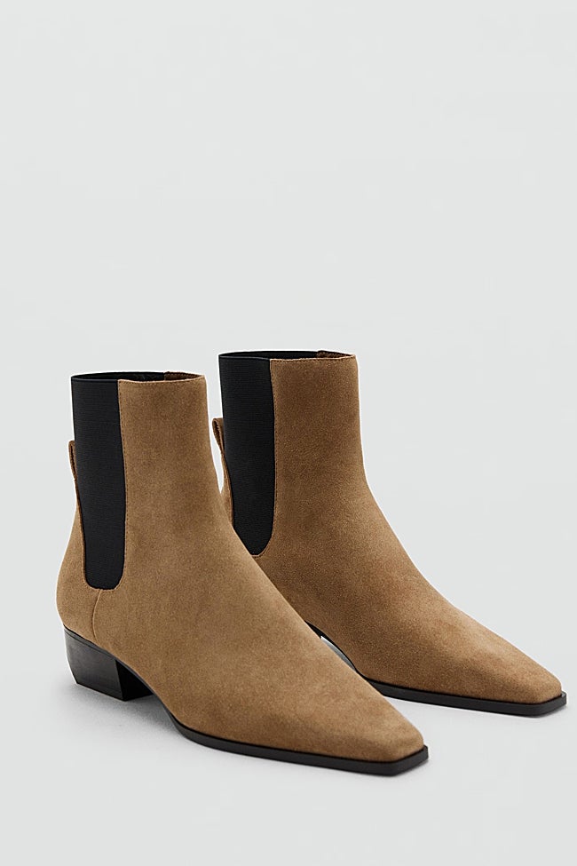 Botines de serraje de Mango (55,99 euros)