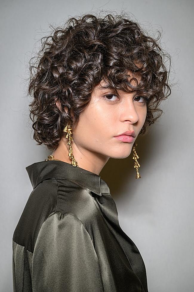 Un corte de pelo shaggy con melena rizada.