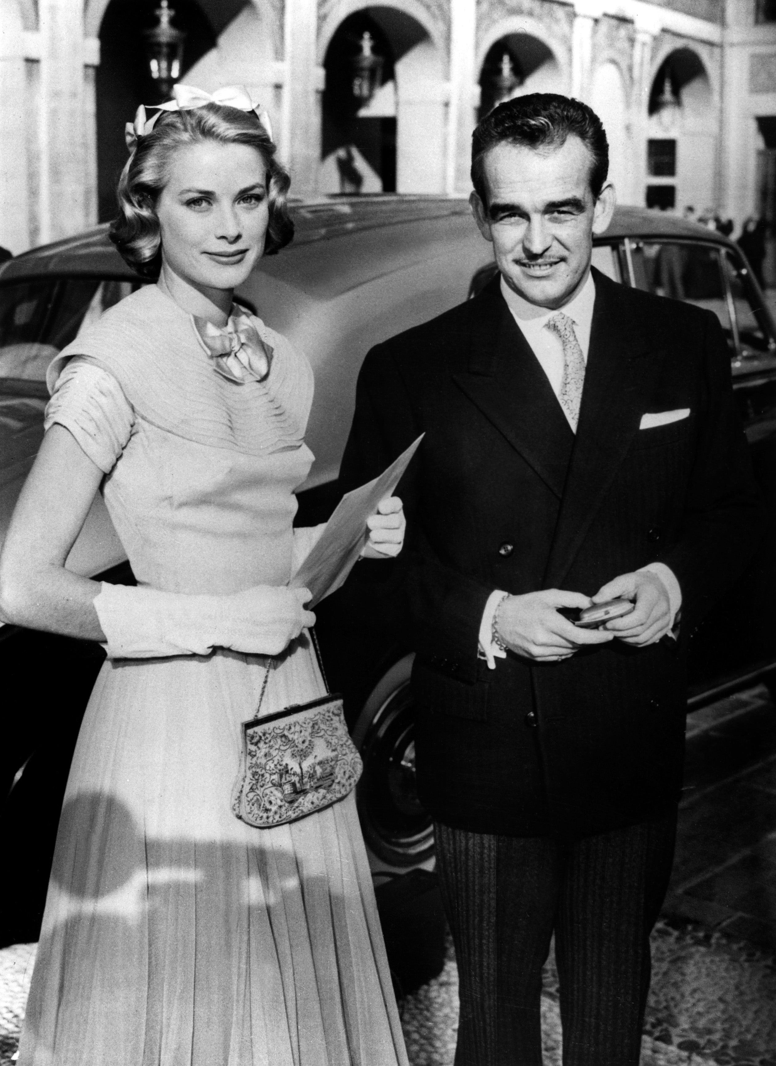 La princesa Grace Kelly junto a Rainiero de Mónaco.