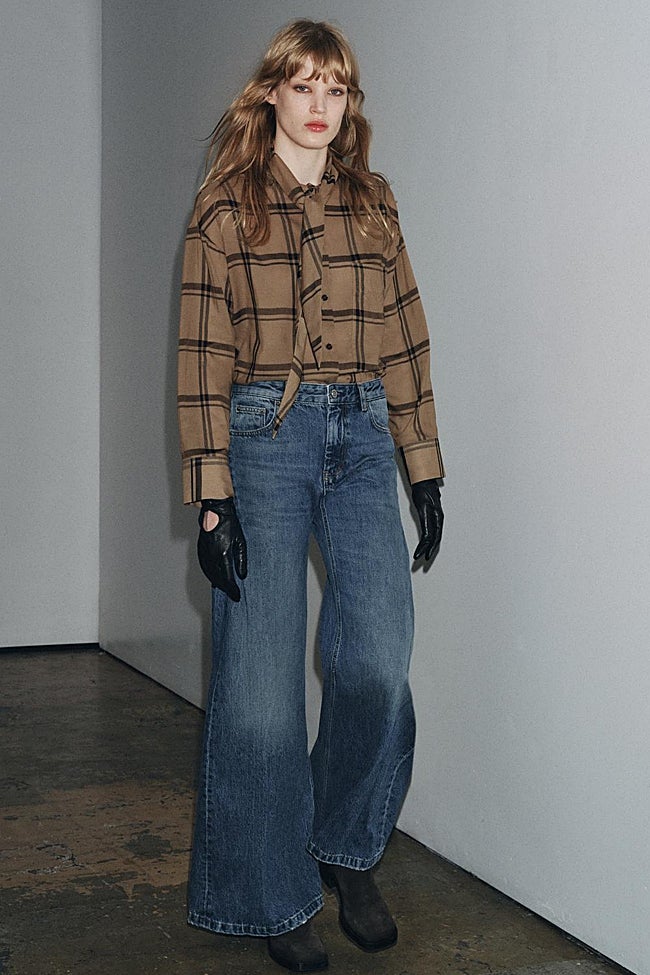 Camisa con estampado de cuadros de Zara (35,95 euros)