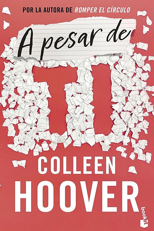 Portada de A pesar de tí, la novela de Colleen Hoover que llegará a los cines el 31 de octubre.