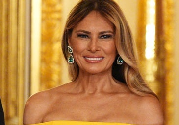 Melania Trump en la cena de gala.