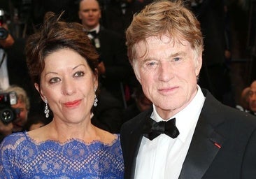 Robert Redford, con su segunda mujer, Sibylle Szaggars.