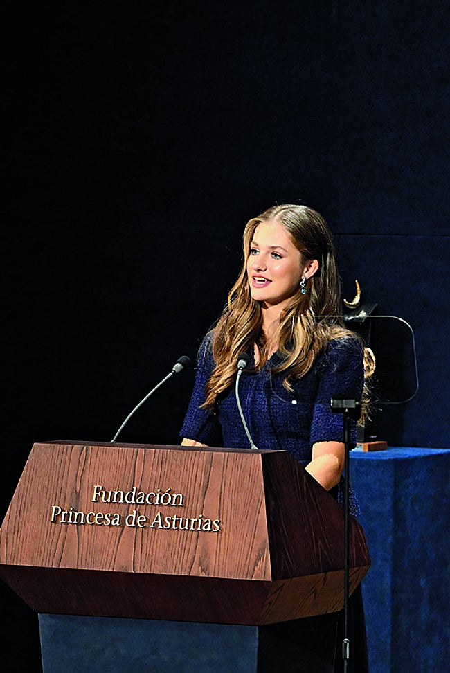 Leonor en los Premios Princesa de Asturias 2023.