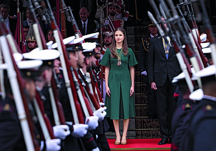 Leonor, en la Apertura de la XV Legislatura, en el Congreso de los Diputados, en 2023.