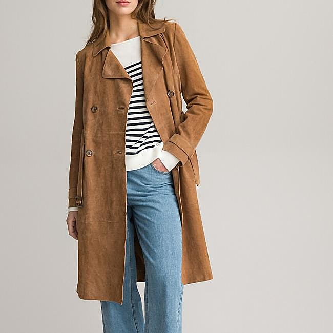 Gabardina marrón café de La Redoute, 284,05 euros.