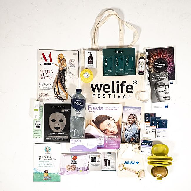 Todos estos productos formaban parte de la goodie bag que cada visitante se llevó a casa.