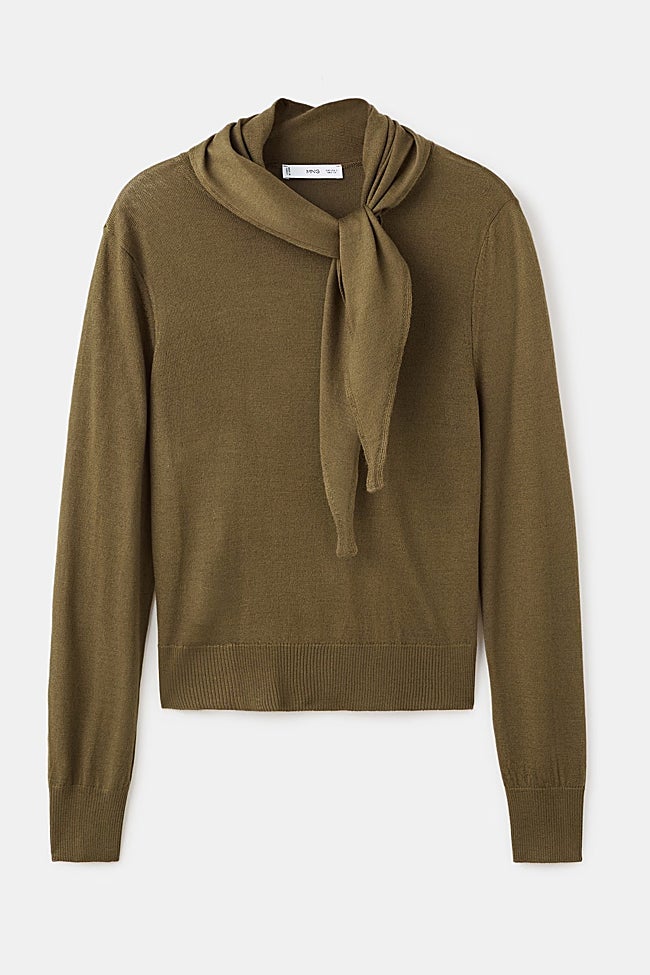 Jersey verde de Mango (29,99 euros)