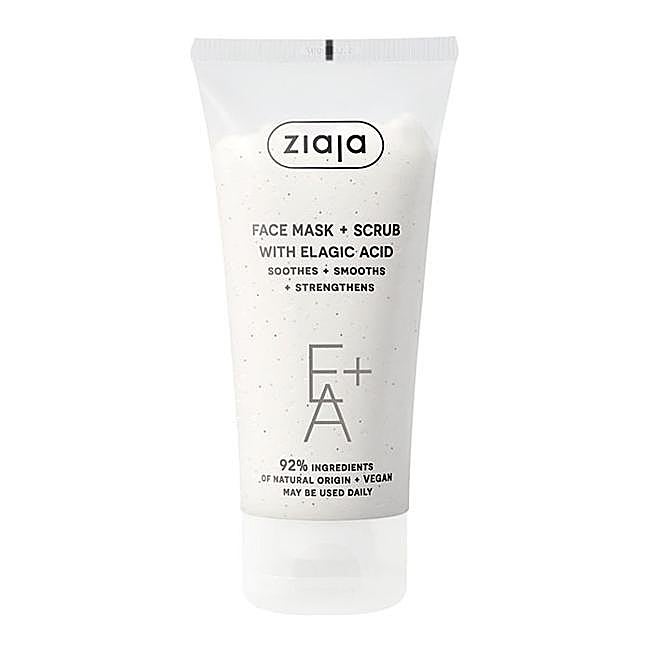 Mascarilla y exfoliante facial con ácido elágico de Ziaja. Precio: 4.49 euros.