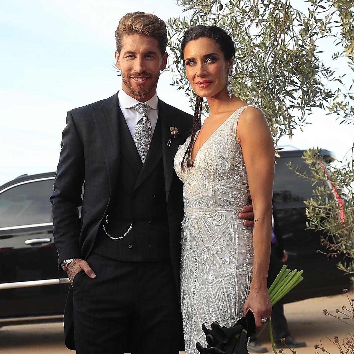 Sergio Ramos y Pilar Rubio, el día de su boda.