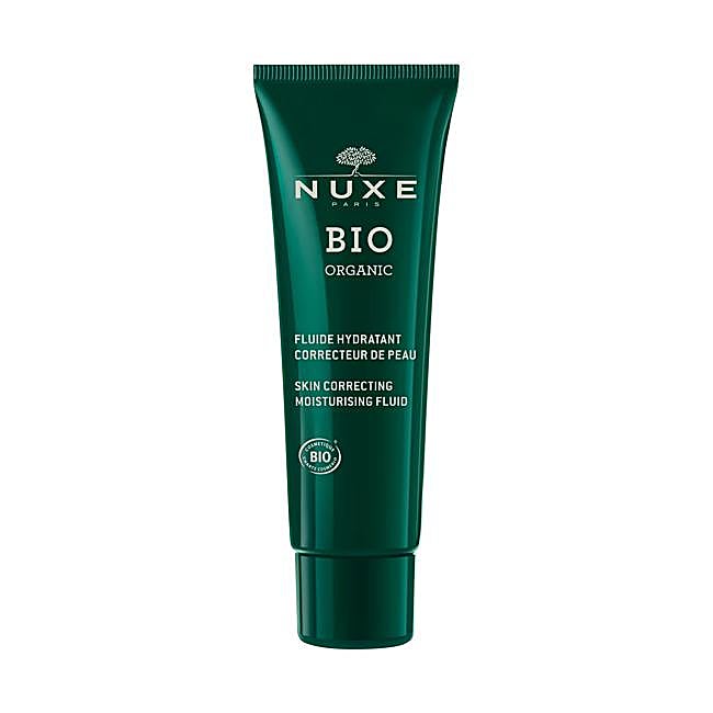 Fluido Hidratante Corrector Bio Organic, de Nuxe. Precio: 75.23 euros.