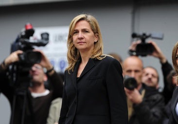 La infanta Cristina fue imputada y se sentó en el banquillo de los acusados durante el proceso del caso Nóos.