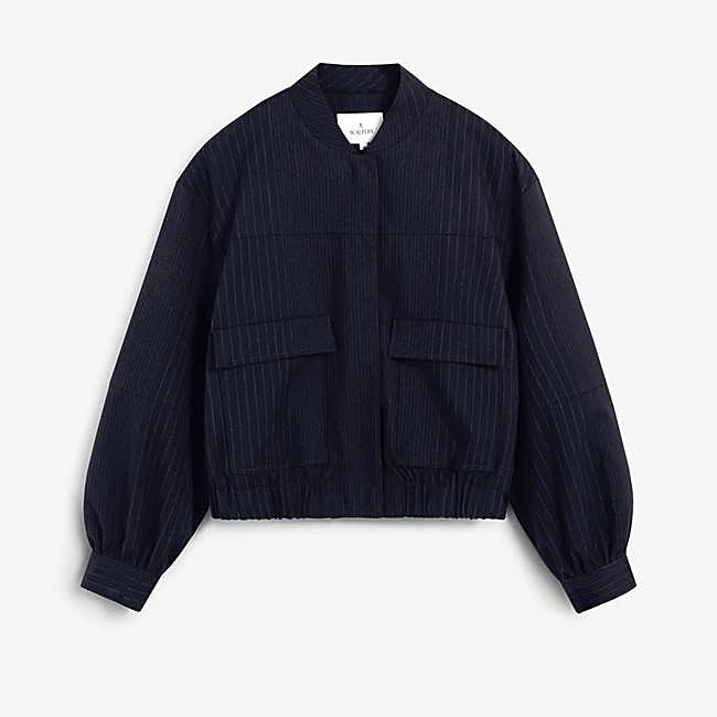 Chaqueta bomber de raya diplomática de Scalpers.