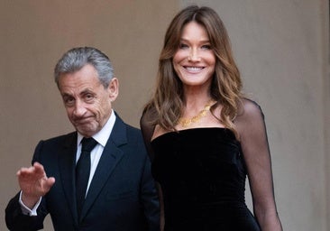 Carla Bruni junto a su esposo, el expresidente de Francia Nicolas Sarkozy.