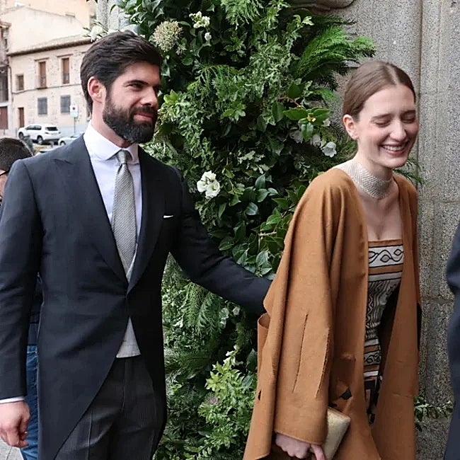 Fernando Palazuelo junto a su prometida. Micaela Belmont.