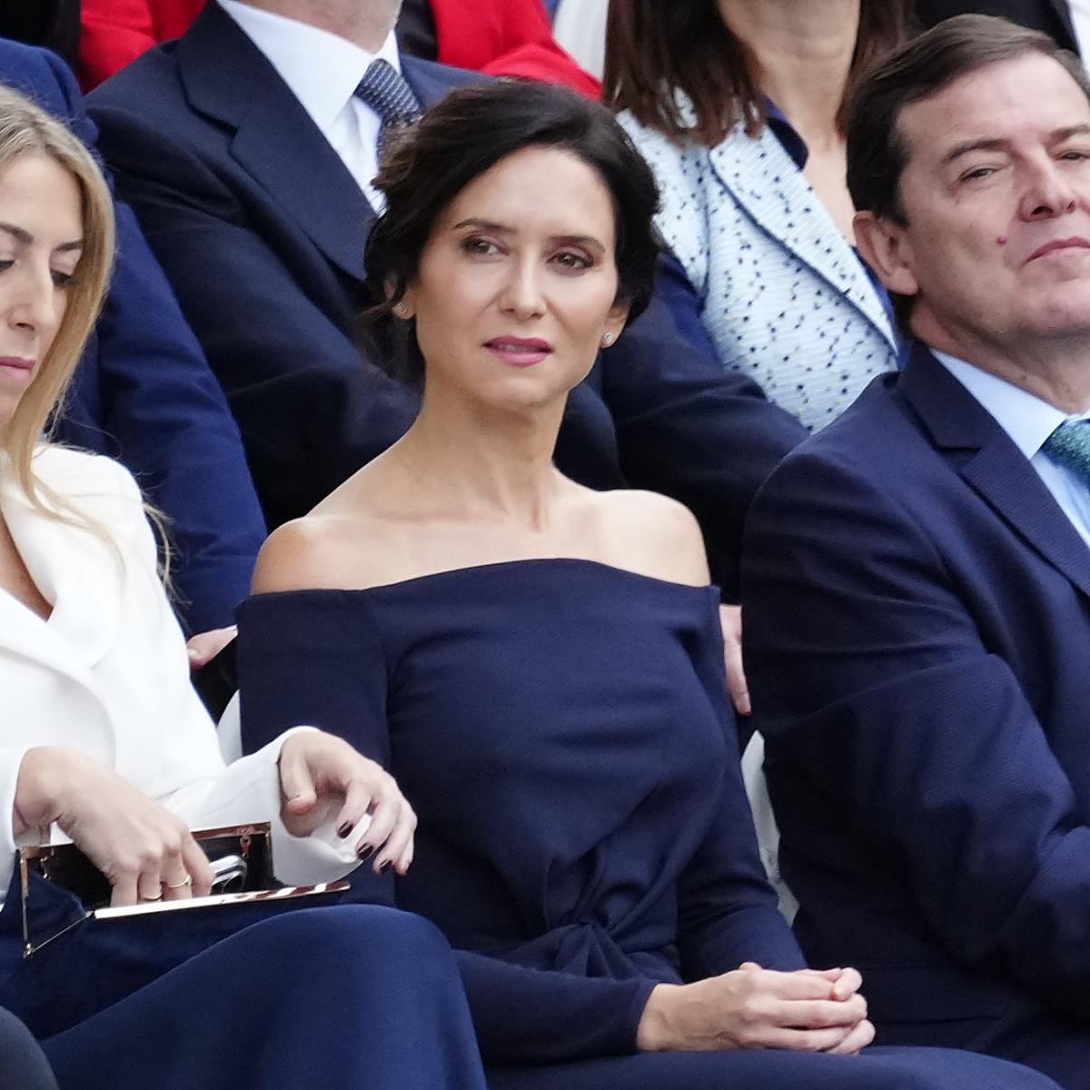 Isabel Díaz Ayuso durante el desfile del 12 de octubre.