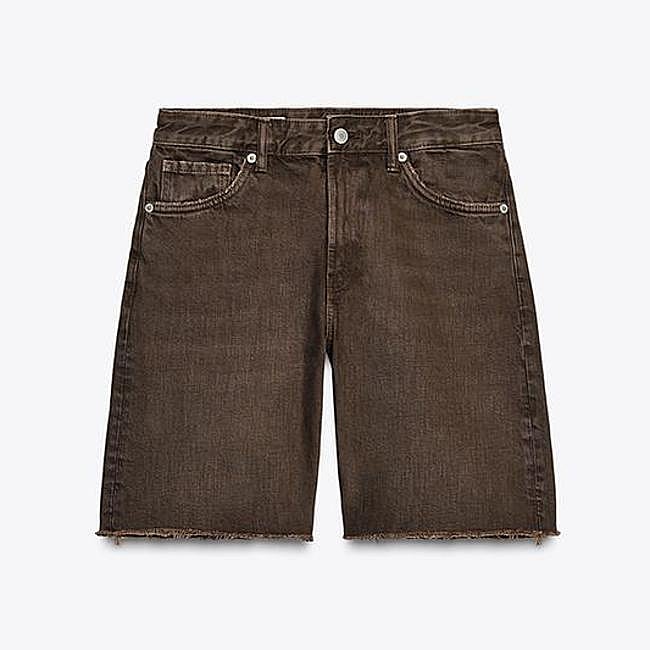 Bermudas Denim TRF Tiro Medio (25,95€)