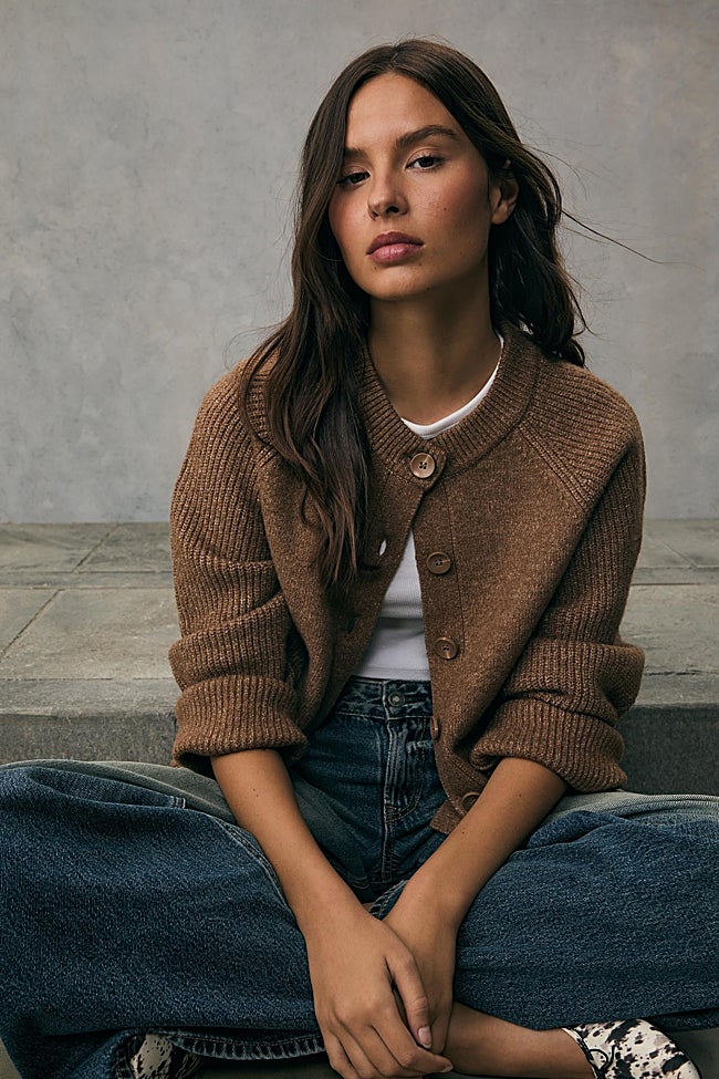 Chaqueta de punto de Stradivarius (27,99 euros)