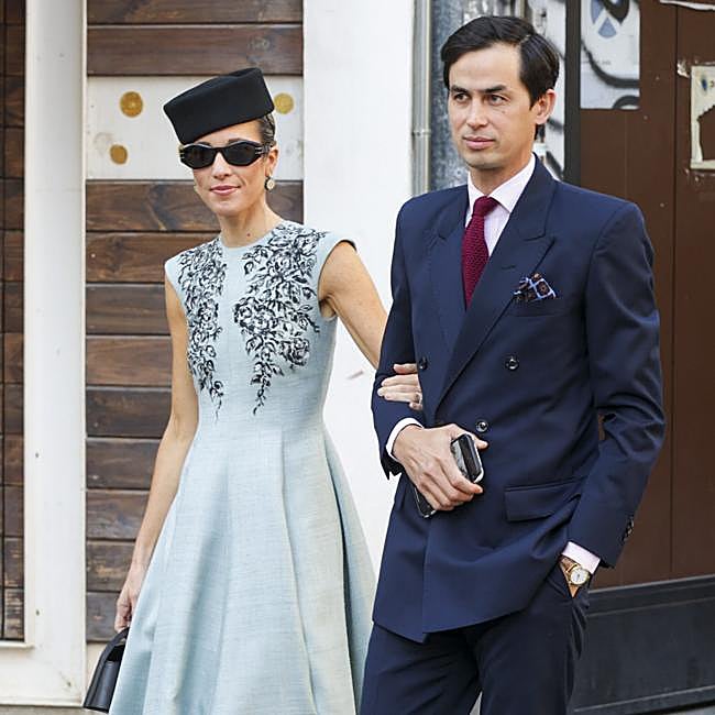 Inés de Cominges llevó un vestido de invitada de Diego Estrada.