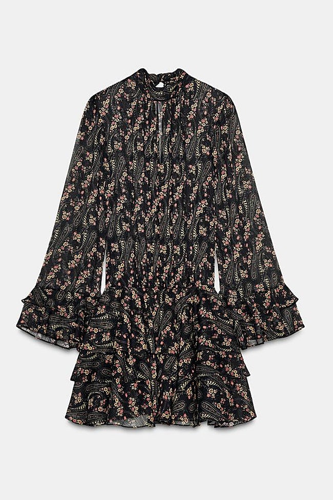 Vestido estampado de Zara (39,99 euros)