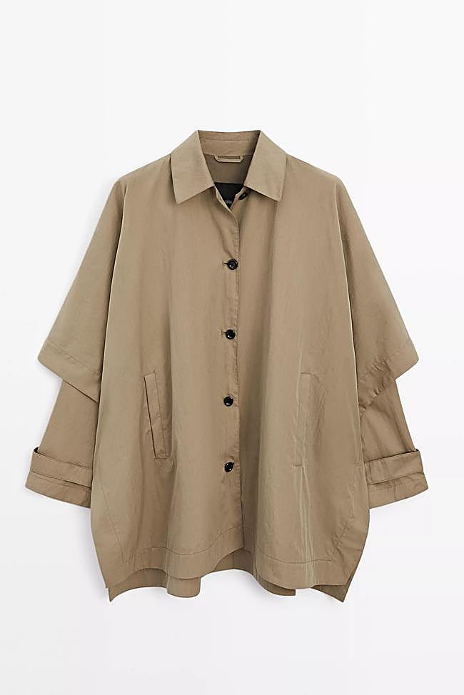 Trench capa detalle manga larga (149€)