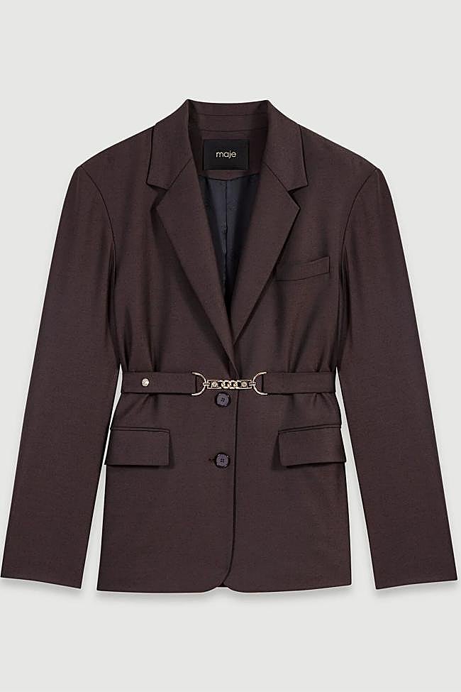 Chaqueta sastre con cinturón (355€)