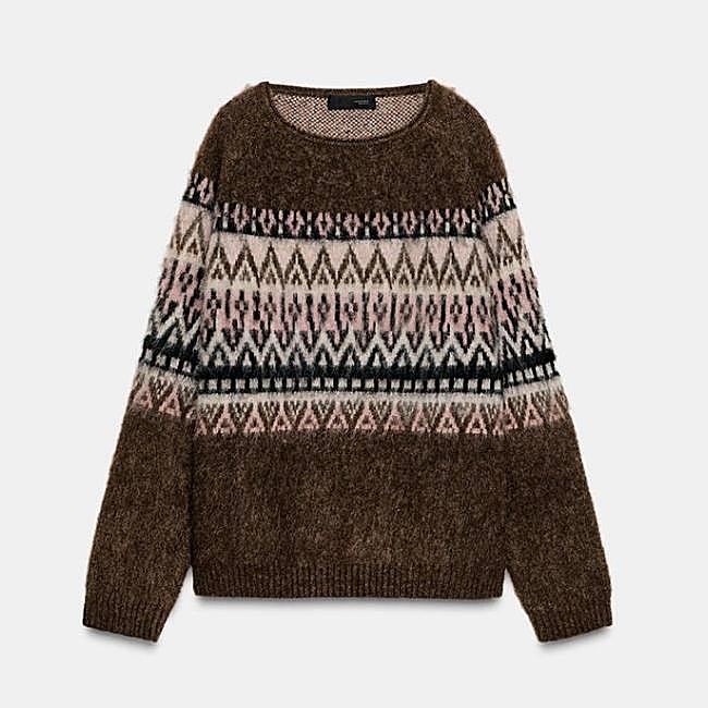 Jersey marrón de Zara (39,99 euros)