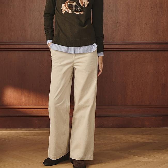 Pantalón de pana blanco de Lloyd's, 79,99 euros.