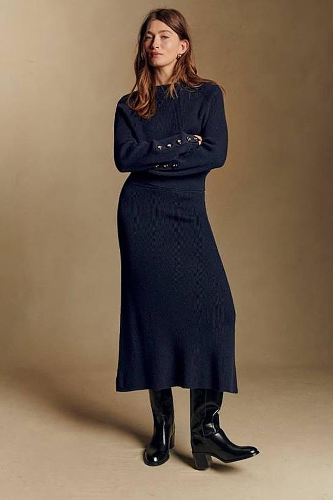 Jersey Sami (110€) y Falda Naelle (130€)