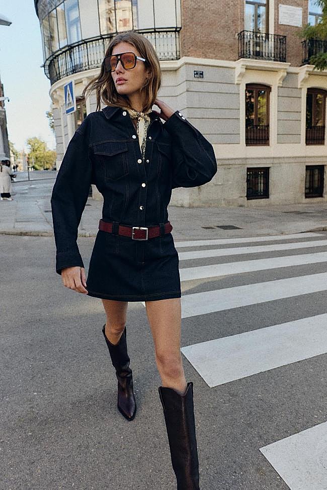 Vestido vaquero de Zara (39,99 euros)