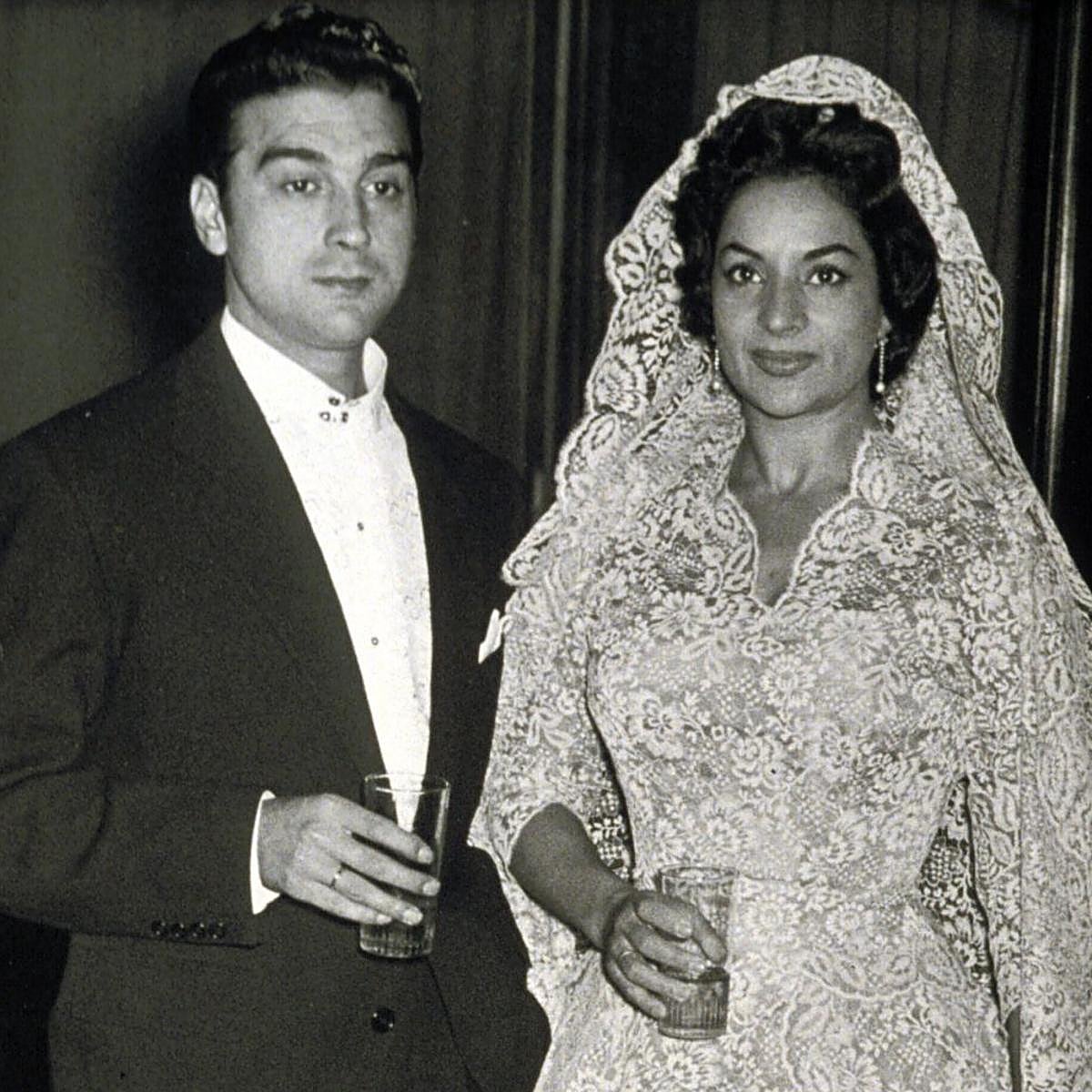 El Pescaílla y Lola Flores, convertidos ya en marido y mujer.