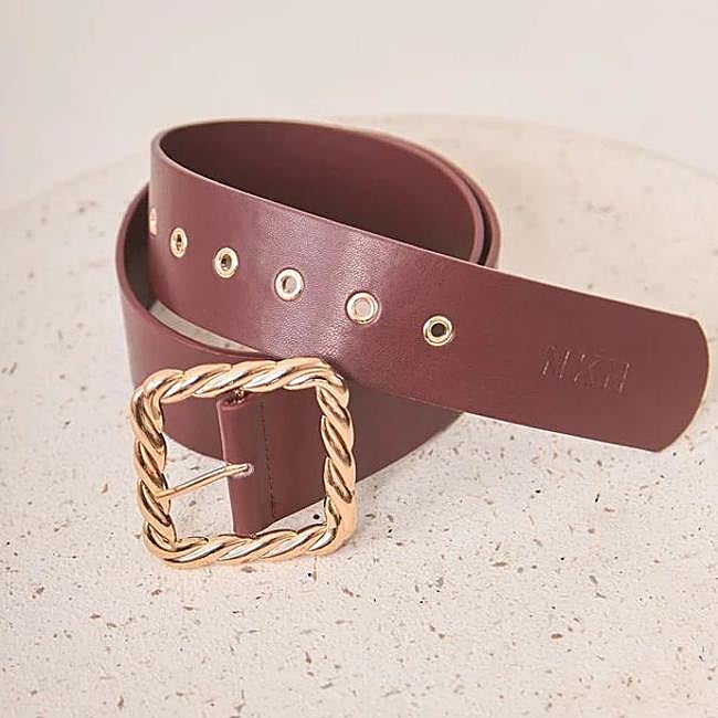 Cinturón hebilla trenzada - Burgundy (32€)