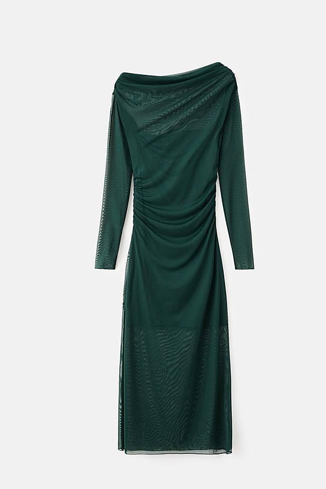 Vestido asimétrico semitransparente (29,99€)