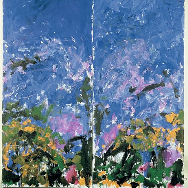 Óleo de la artista norteamericana Joan Mitchell, fechado en 1984 y que forma parte de la serie La Grande Vallée.