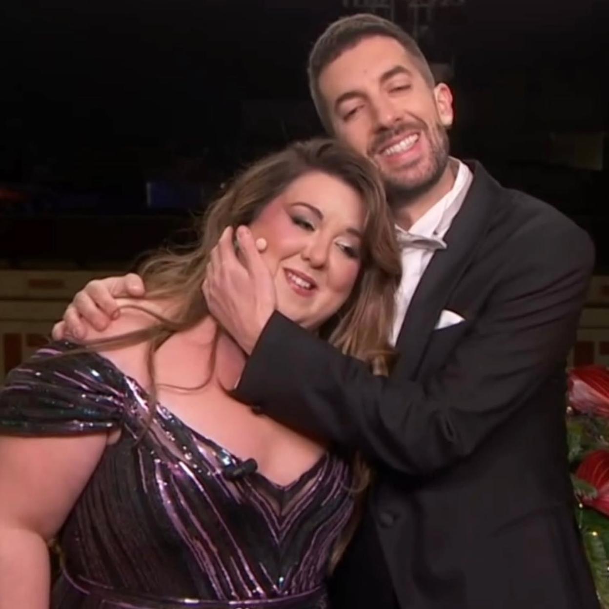 Lalachus y David Broncano durante las Campanadas 2024.