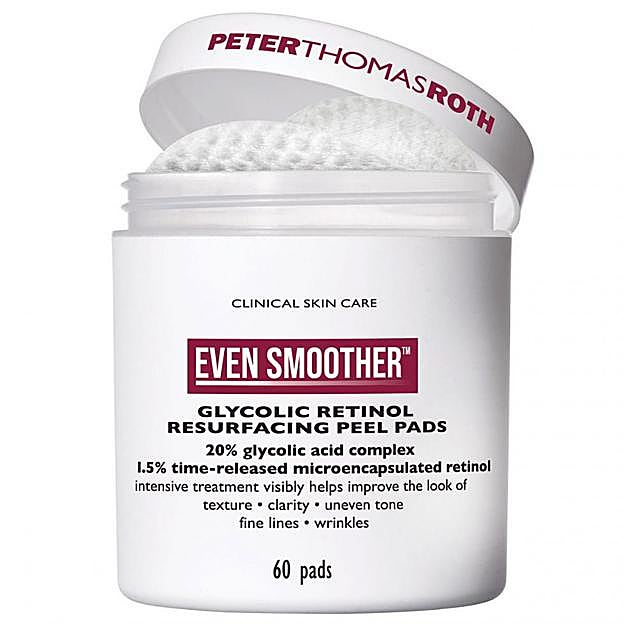 Even Smoother Glycolic Retinol Resurfacing Pads de Peter Thomas Roth. Precio: 60 euros