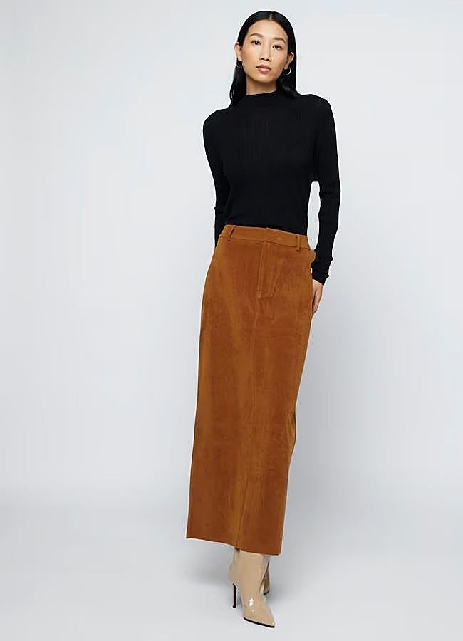 Imagen - Falda larga efecto ante