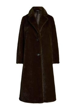 Imagen secundaria 2 - Abrigo efecto pelo estampado animal de Zara (59,95€)/ Cazadora efecto pelo solapa de Bershka (69,99€)/ Abrigo de pelo de mujer largo con solapas y botones de Lauren Ralph Lauren (429€ en El Corte Inglés)