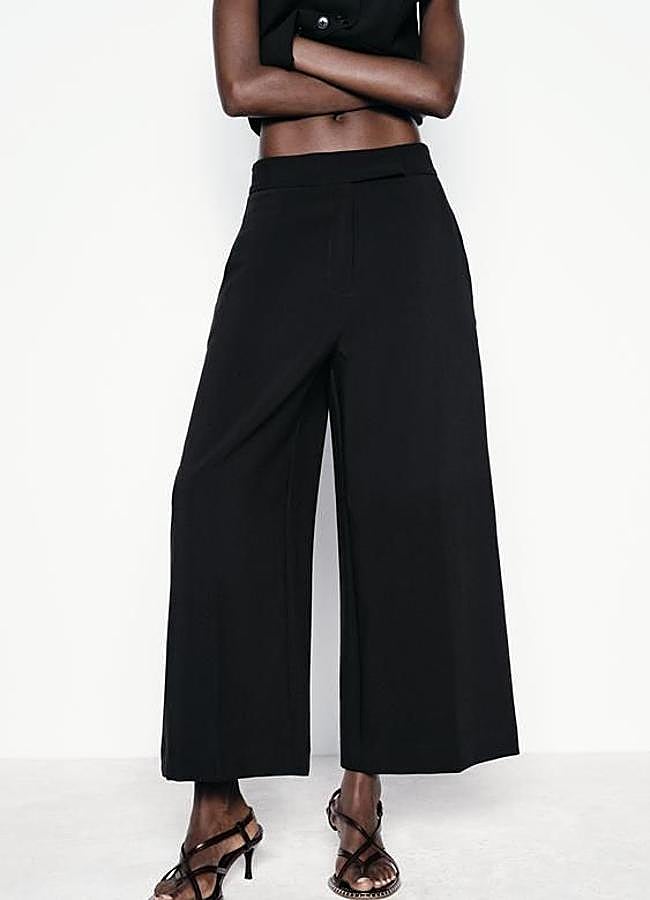 Imagen - Pantalones culotte anchos color negro