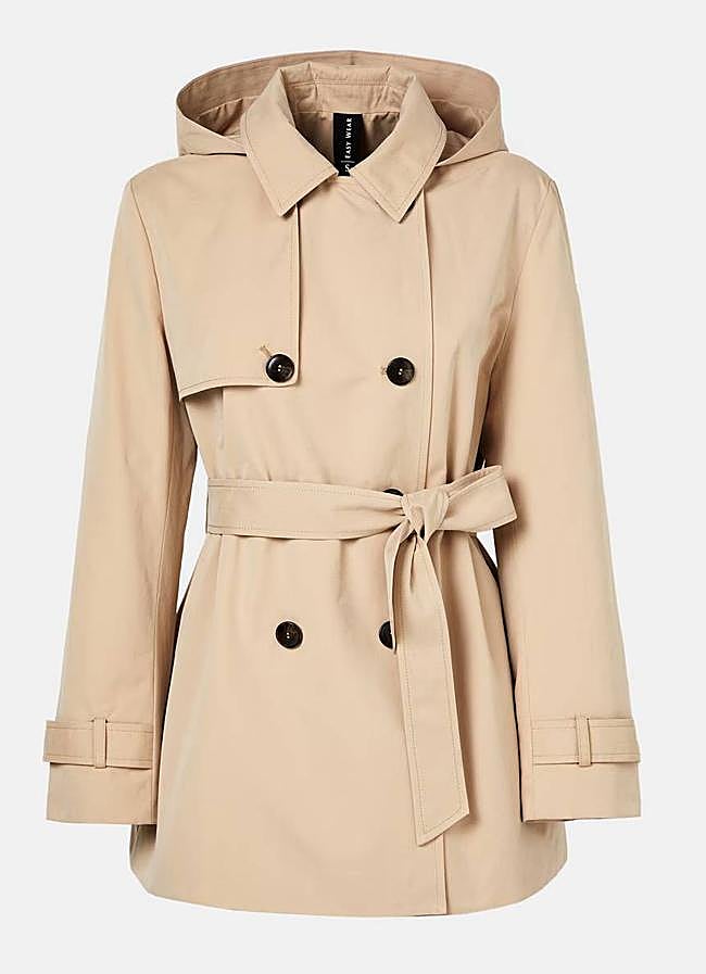 Imagen - Gabardina corta de mujer con capucha de Easy Wear (47,99€ en El Corte Inglés)