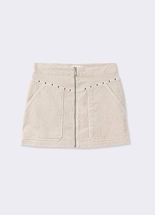 Imagen - Falda corta de pana con apertura y tachas de Brownie (29,90€ en El Corte Inglés)