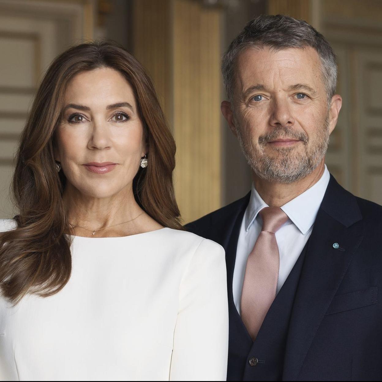 Los reyes Federico y Mary en un retrato oficial. 